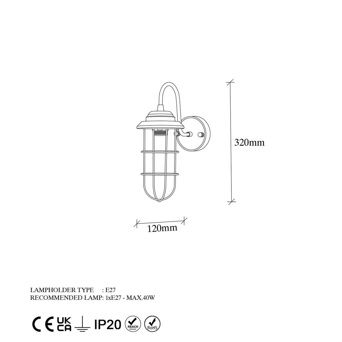 Zidna lampa, 942FLG2204