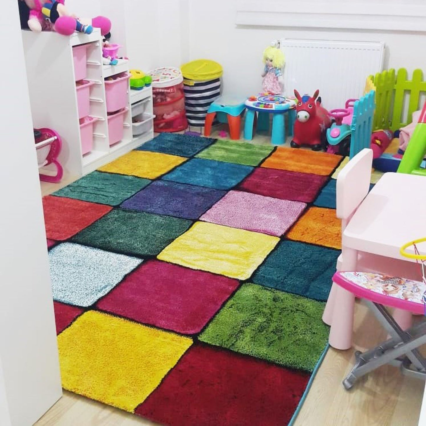 Tepih TYRA, dimenzije: 200*290 cm, Renkli Kare