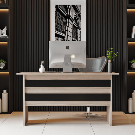 Radni stol, hrast Crno, Vario A - Oak, Black