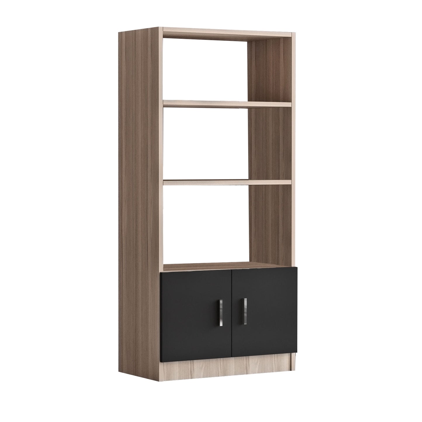 Polica za knjige, hrast Crno, Vario D - Oak, Black