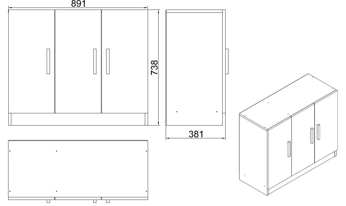 Komoda VARIO WHITE, Vario E - White