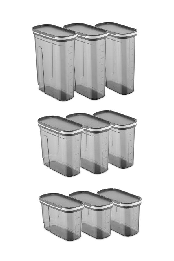 Set kutija za pohranu (9 komada), Antracit, BNM9luerzak