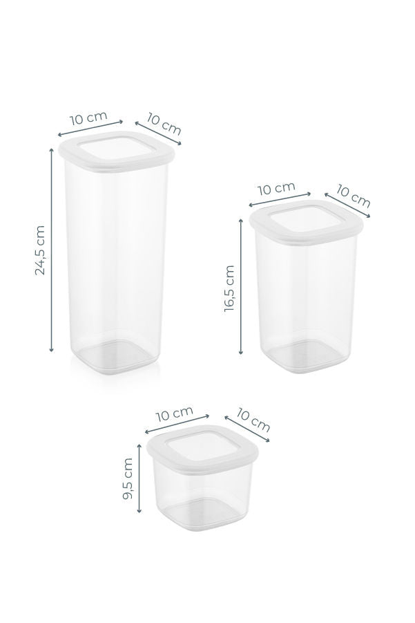 Set kutija za pohranu (9 komada), Bijela, FOLYBNM - 9