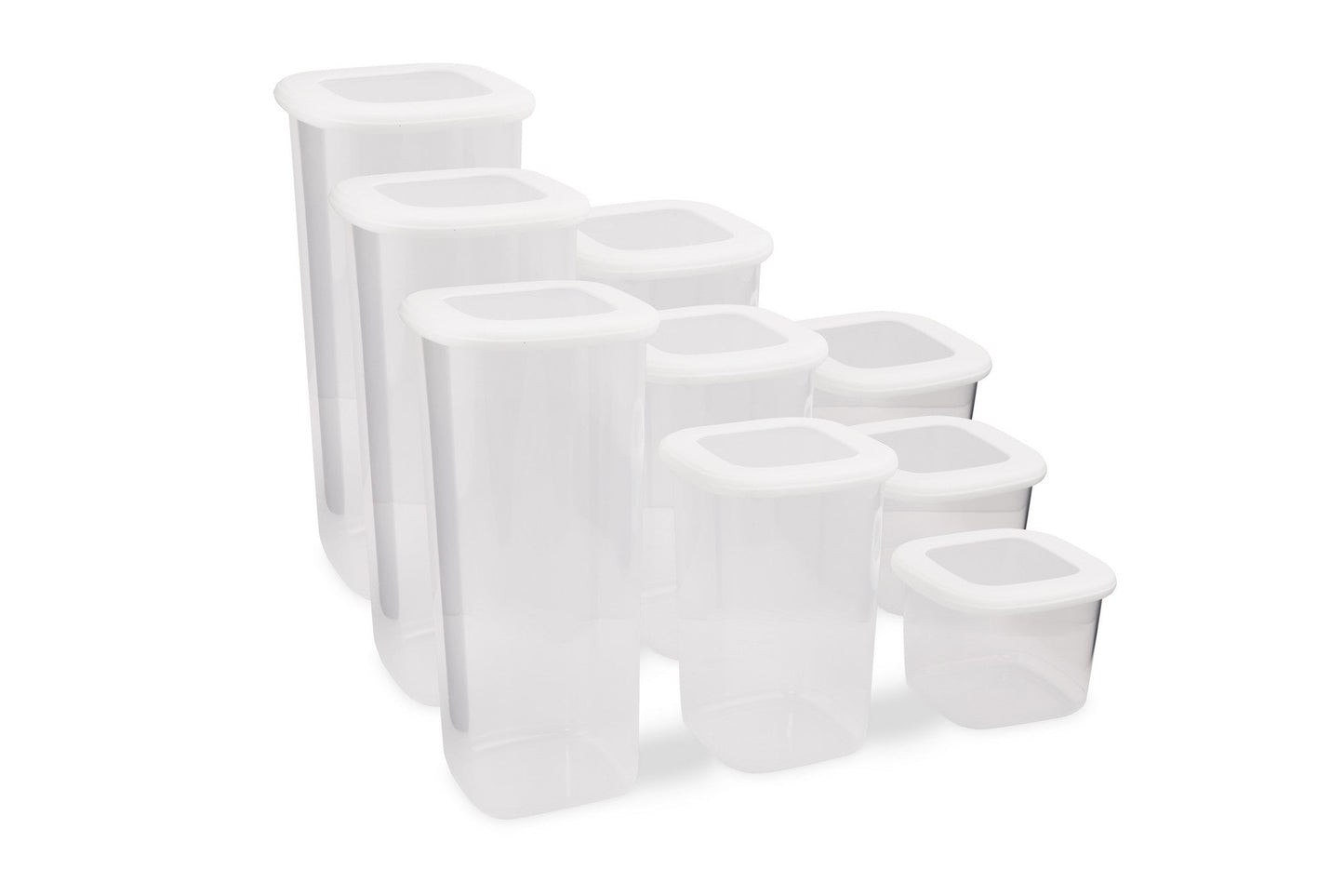 Set kutija za pohranu (9 komada), Bijela, FOLYBNM - 9