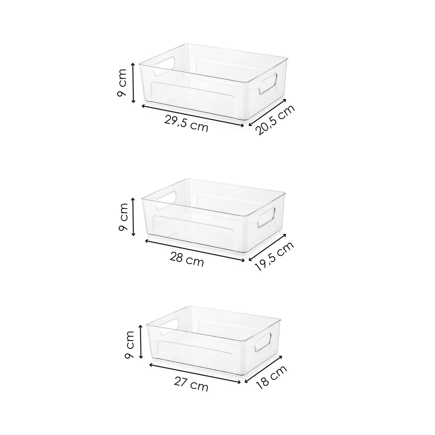 Set organizatora za hladnjak (3 komada)