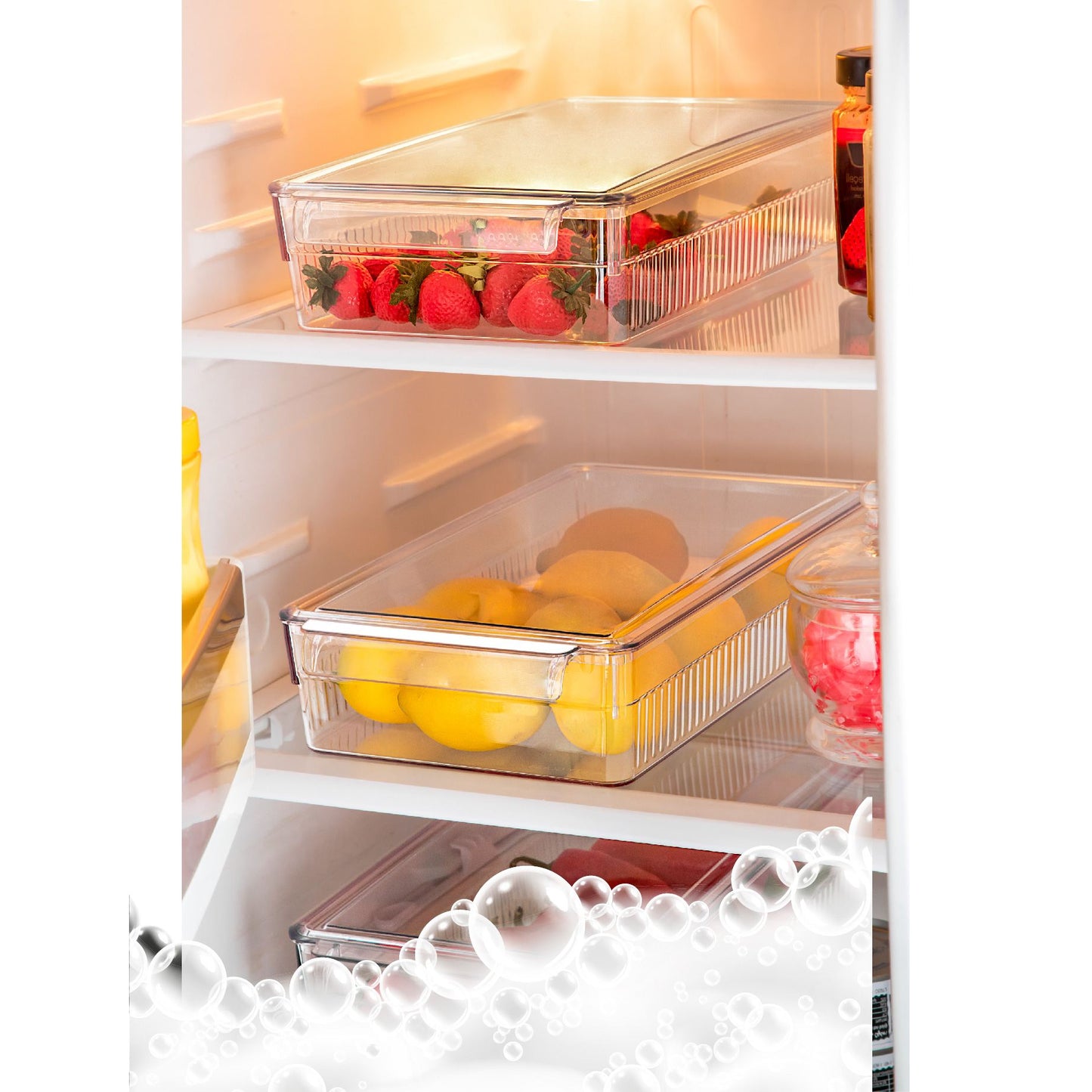 Set organizera za hladnjak (3 komada) F-227 - proziran