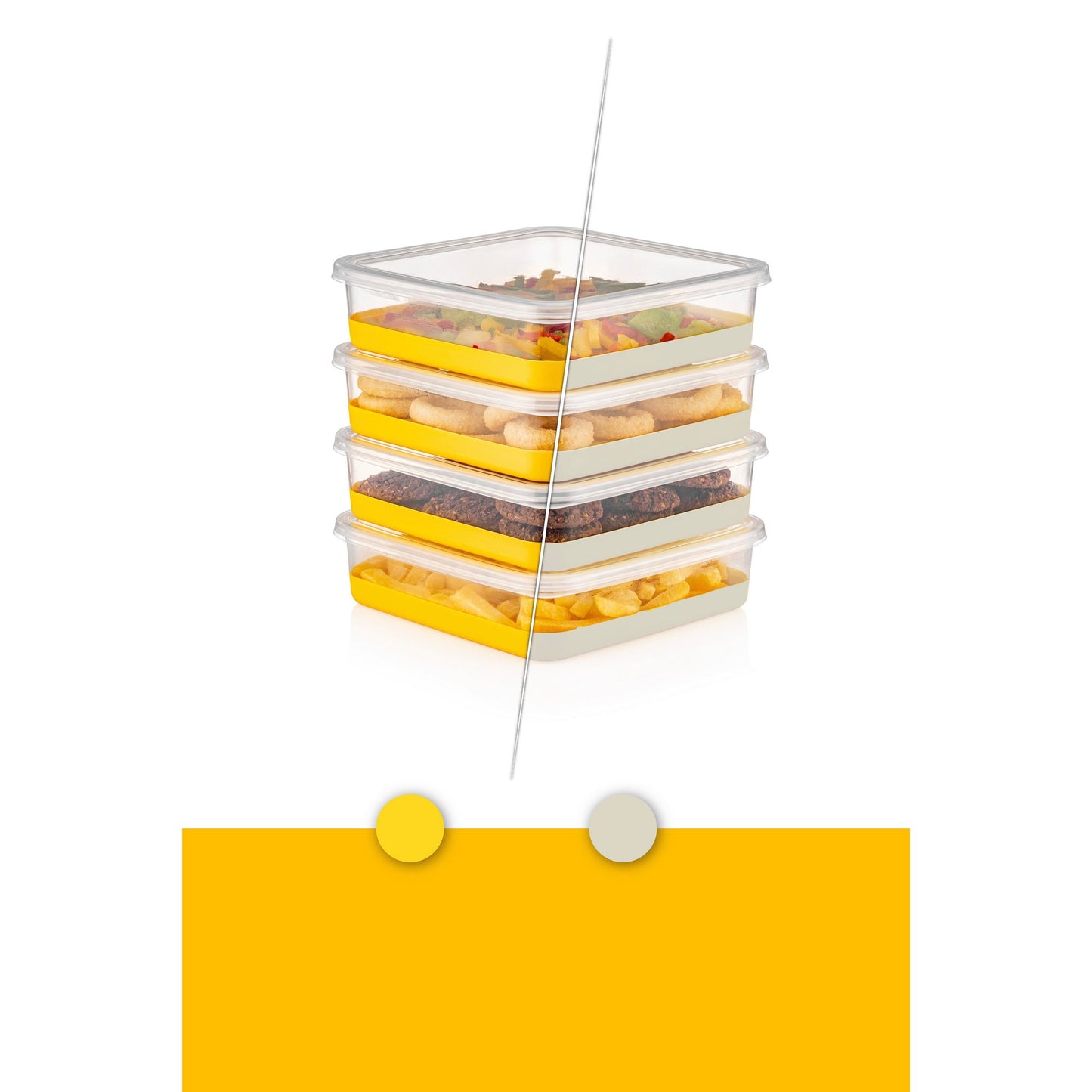 Set organizera za hladnjak (10 komada) 4A2B4C - žuti