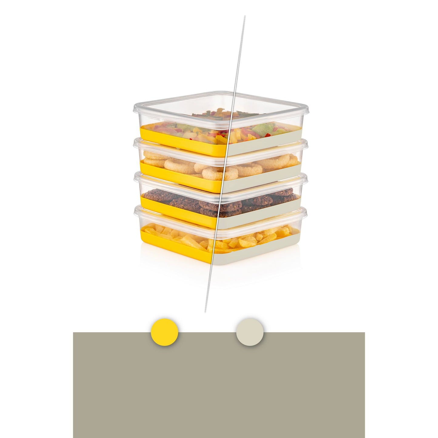 Set organizera za hladnjak (8 komada) 8A - sivi