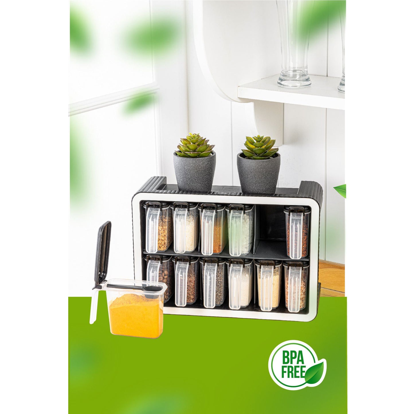 Set staklenki za začine (13 komada) BNM-9530 - Antracit