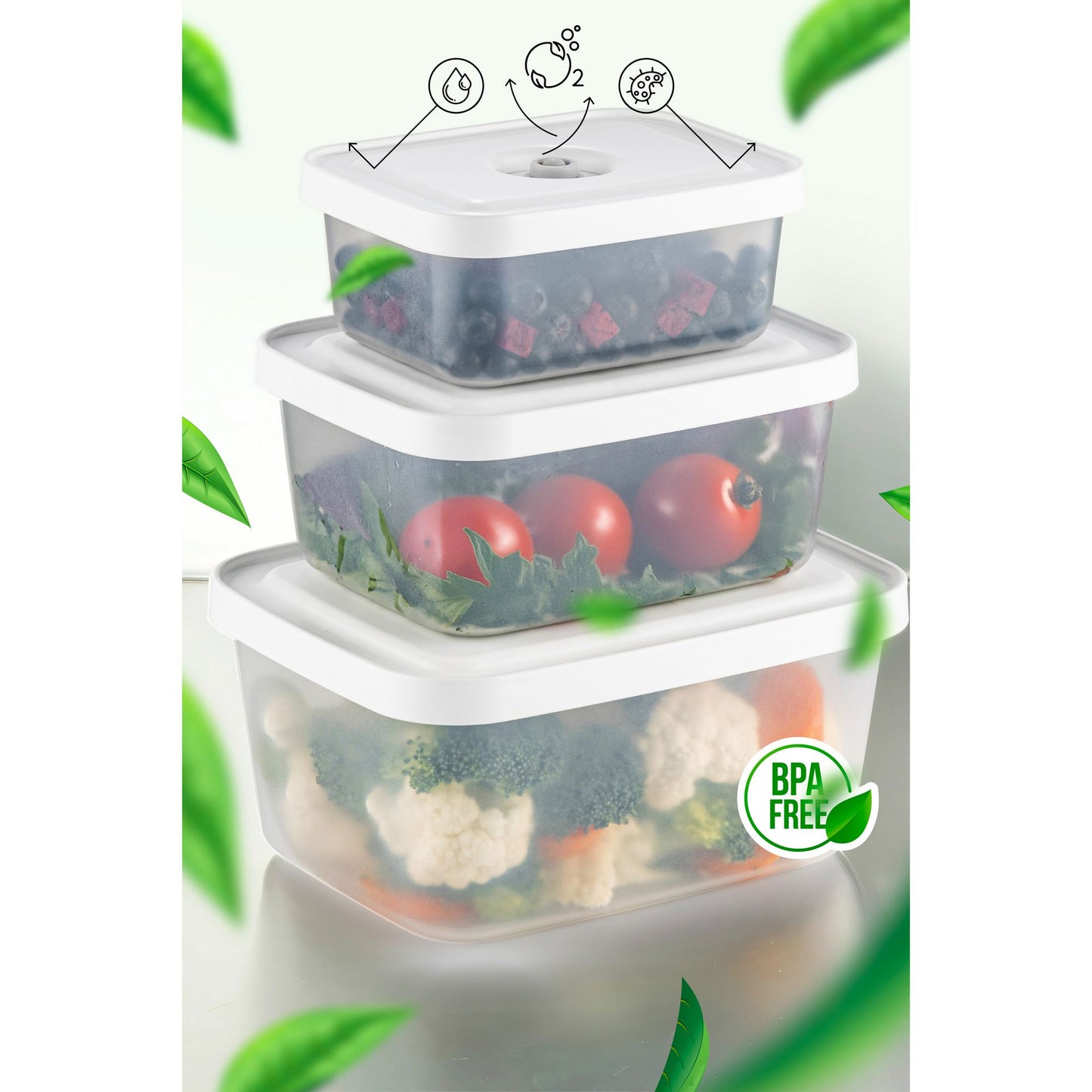 Set kutija za pohranu (4 komada) VCC-4-PMP - prozirna