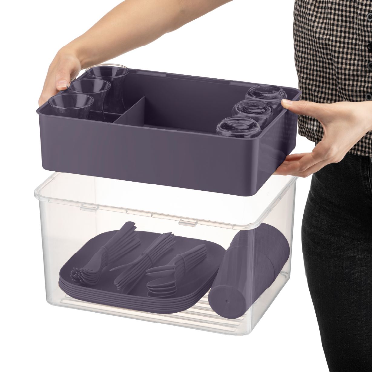 Set za piknik 255, ljubičasti