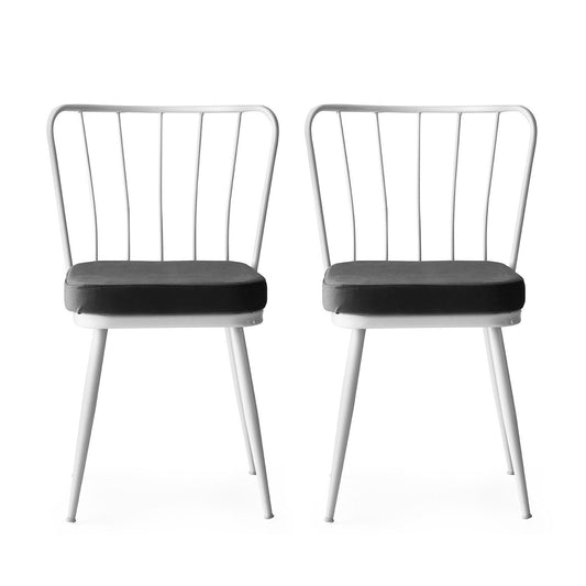Set stolica (2 komada), Bijela boja, Yıldız - 229