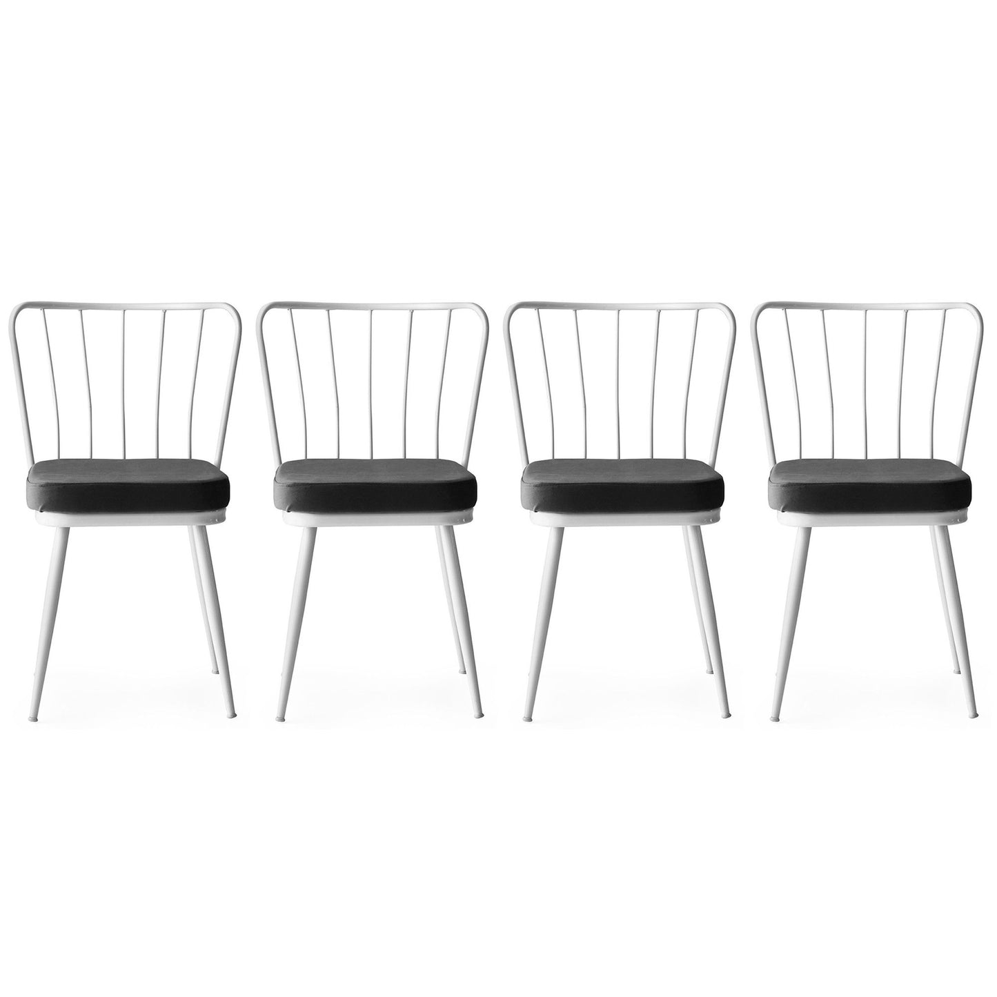 Set stolica (4 komada), Bijela boja, Yıldız - 229