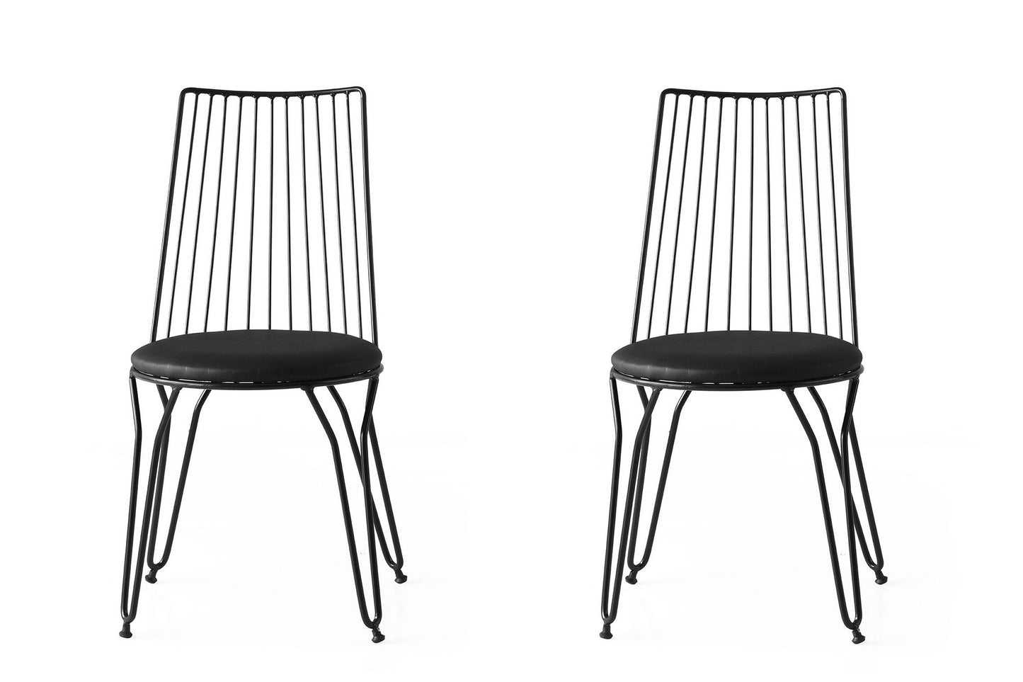 Set stolica (2 komada), Crno, Ada 282