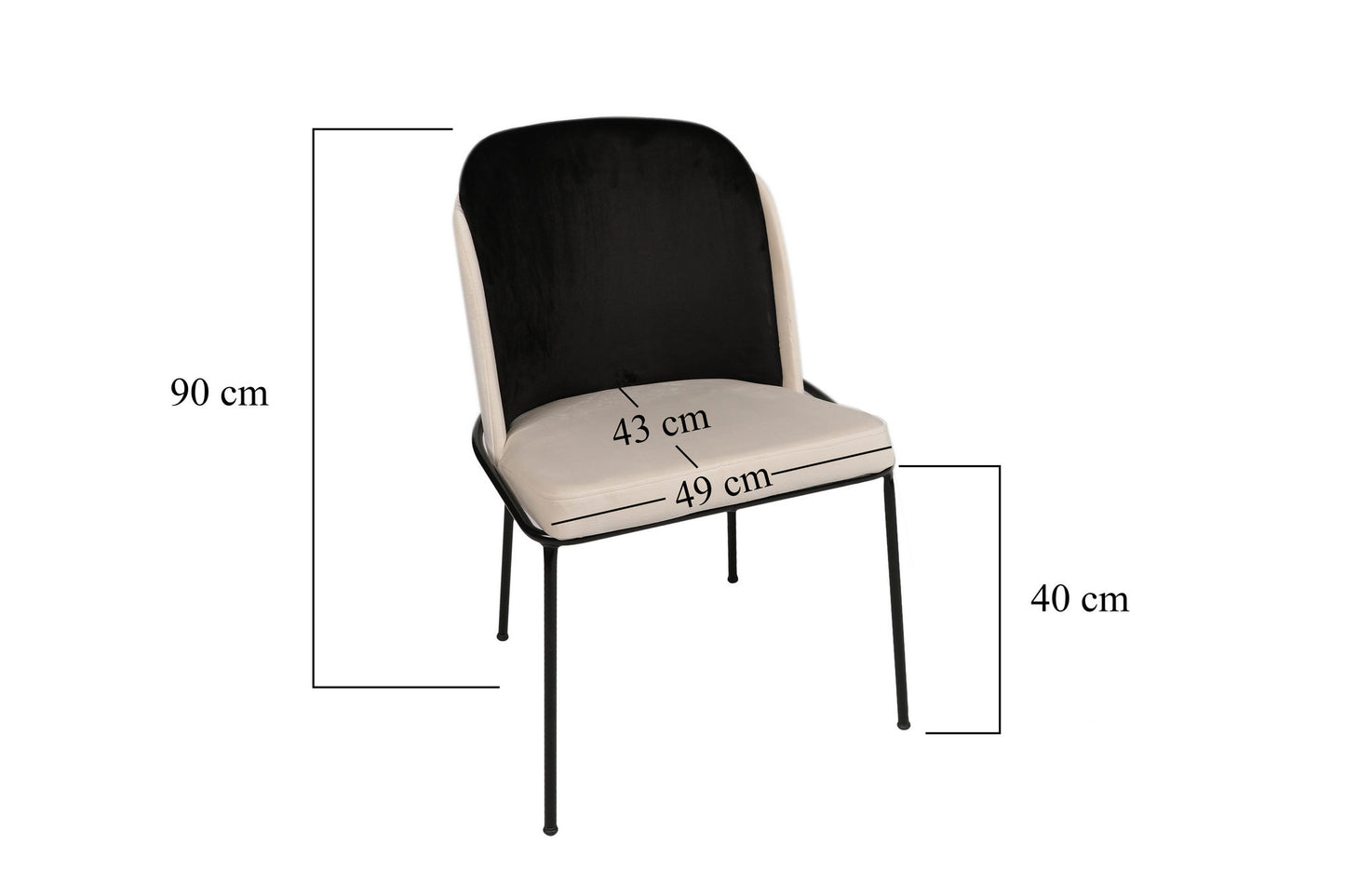 Set stolica (2 komada), Crno Krema, Dore 118