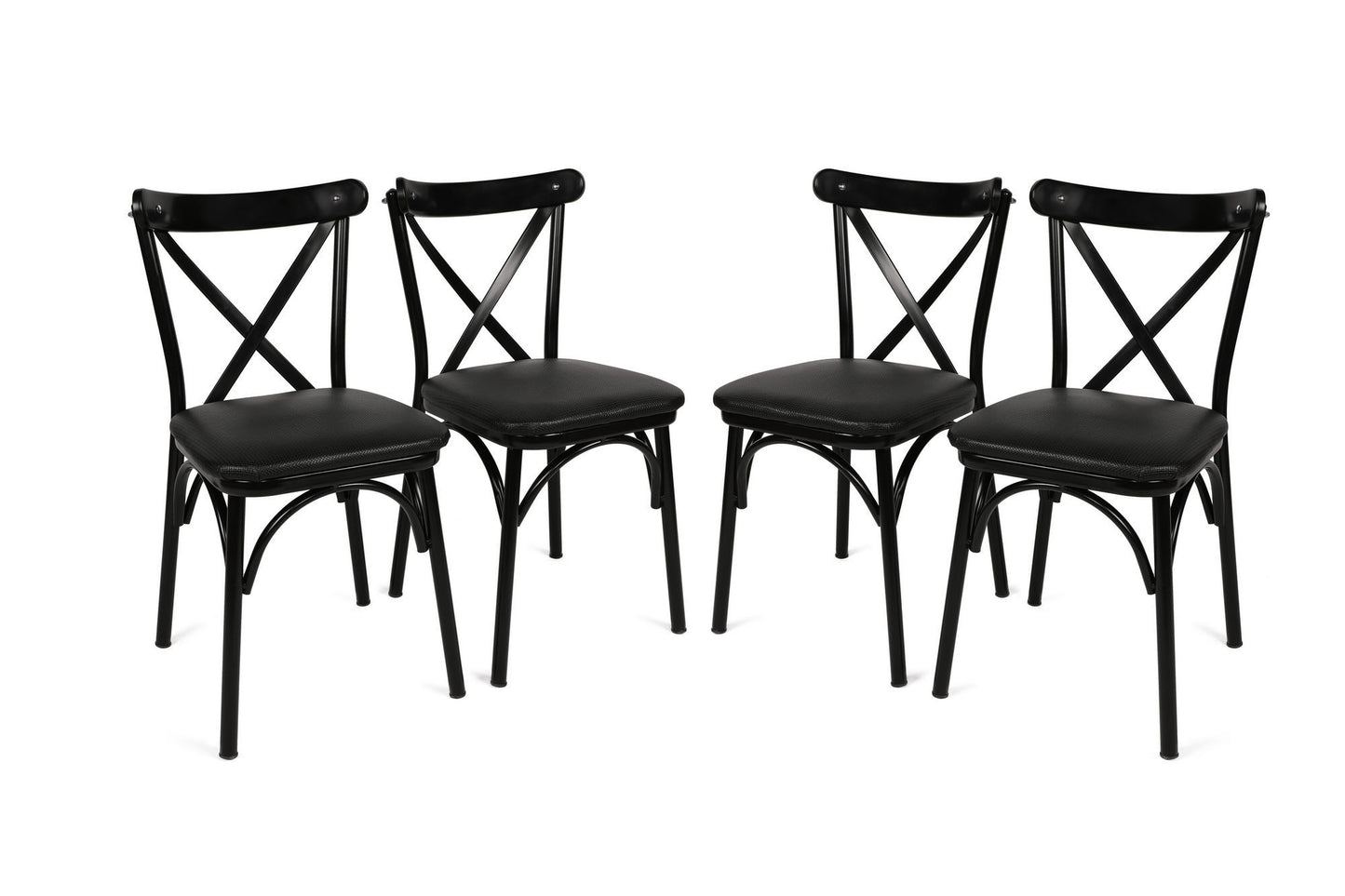 Set stolica (4 komada), Crno, Ekol 1331