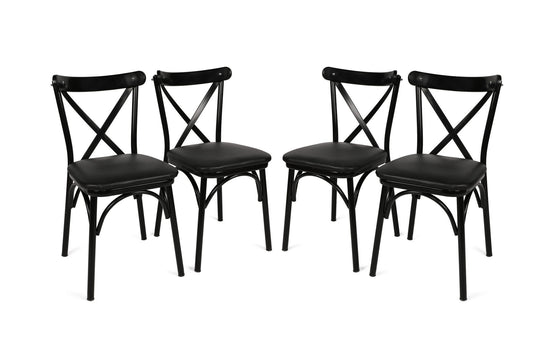 Set stolica (4 komada), Crno, Ekol 1331