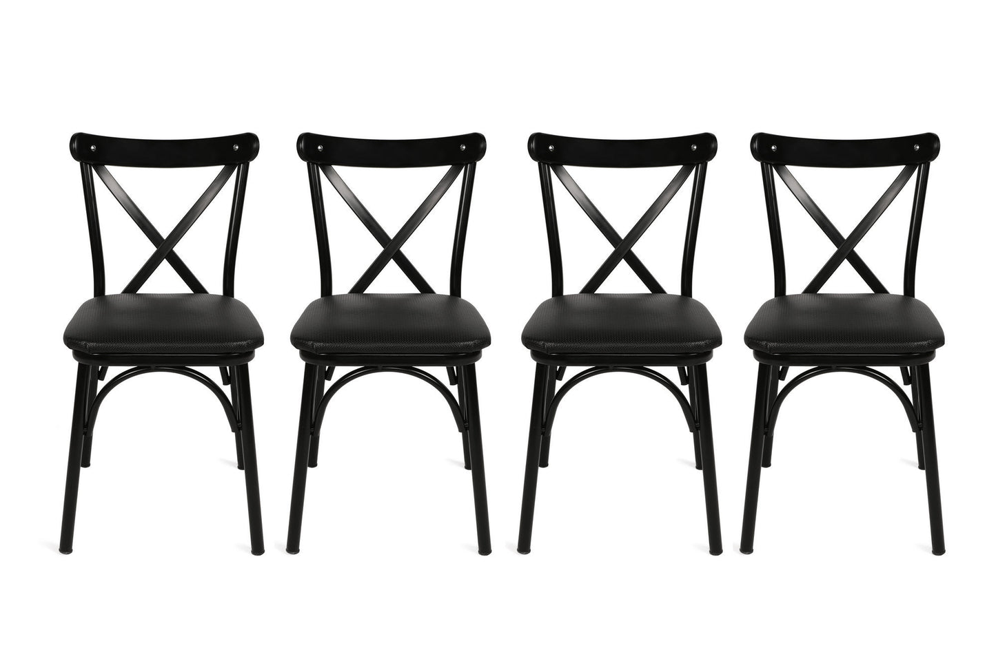 Set stolica (4 komada), Crno, Ekol 1331