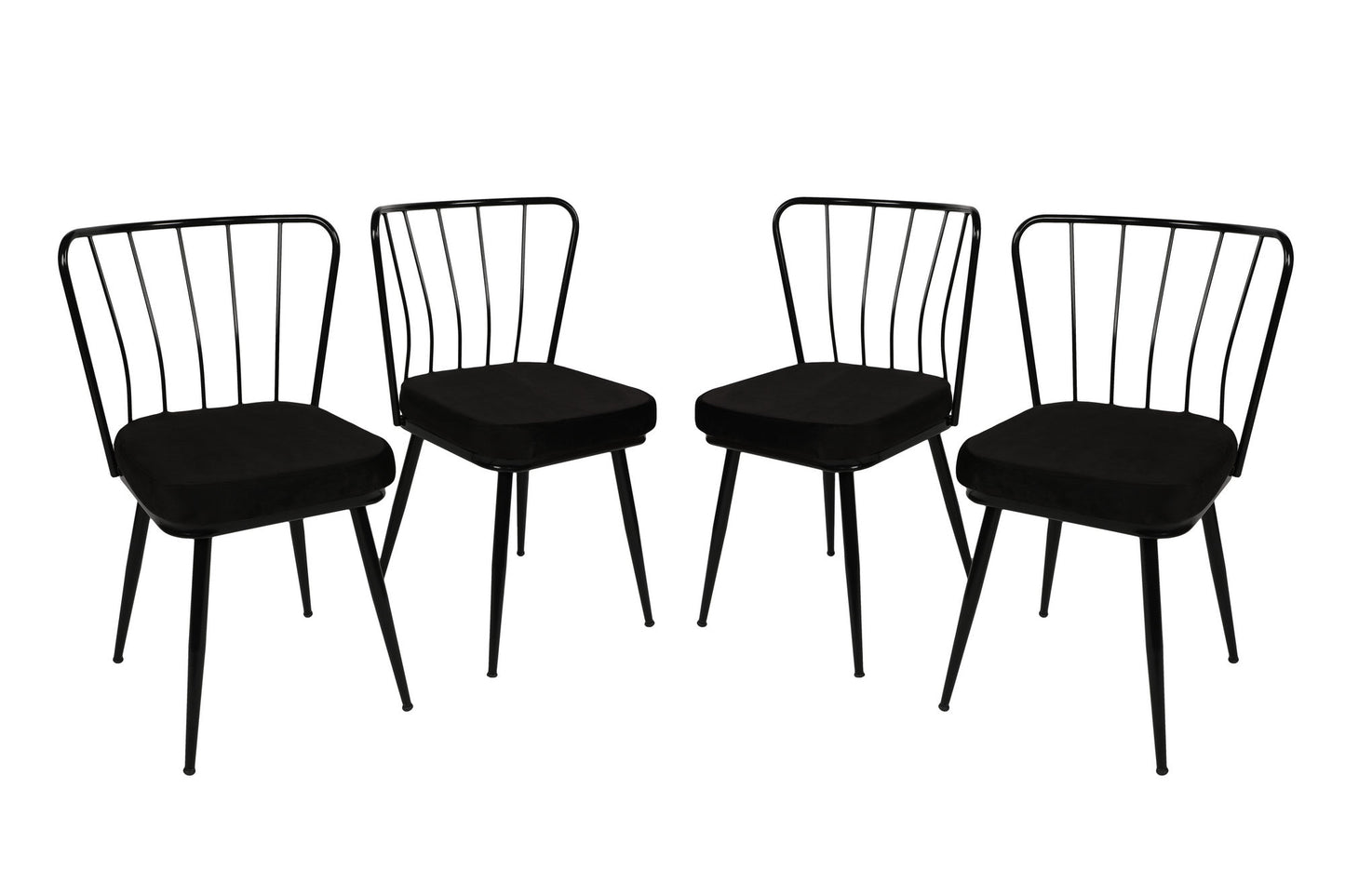 Set stolica (4 komada), Crno, Yıldız 181