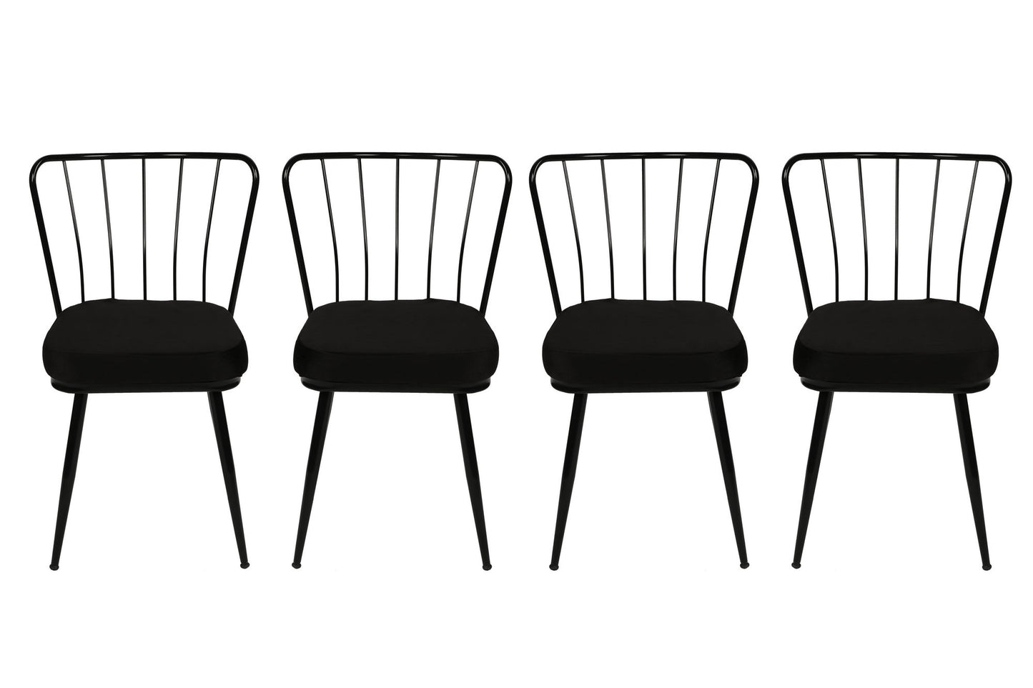 Set stolica (4 komada), Crno, Yıldız 181