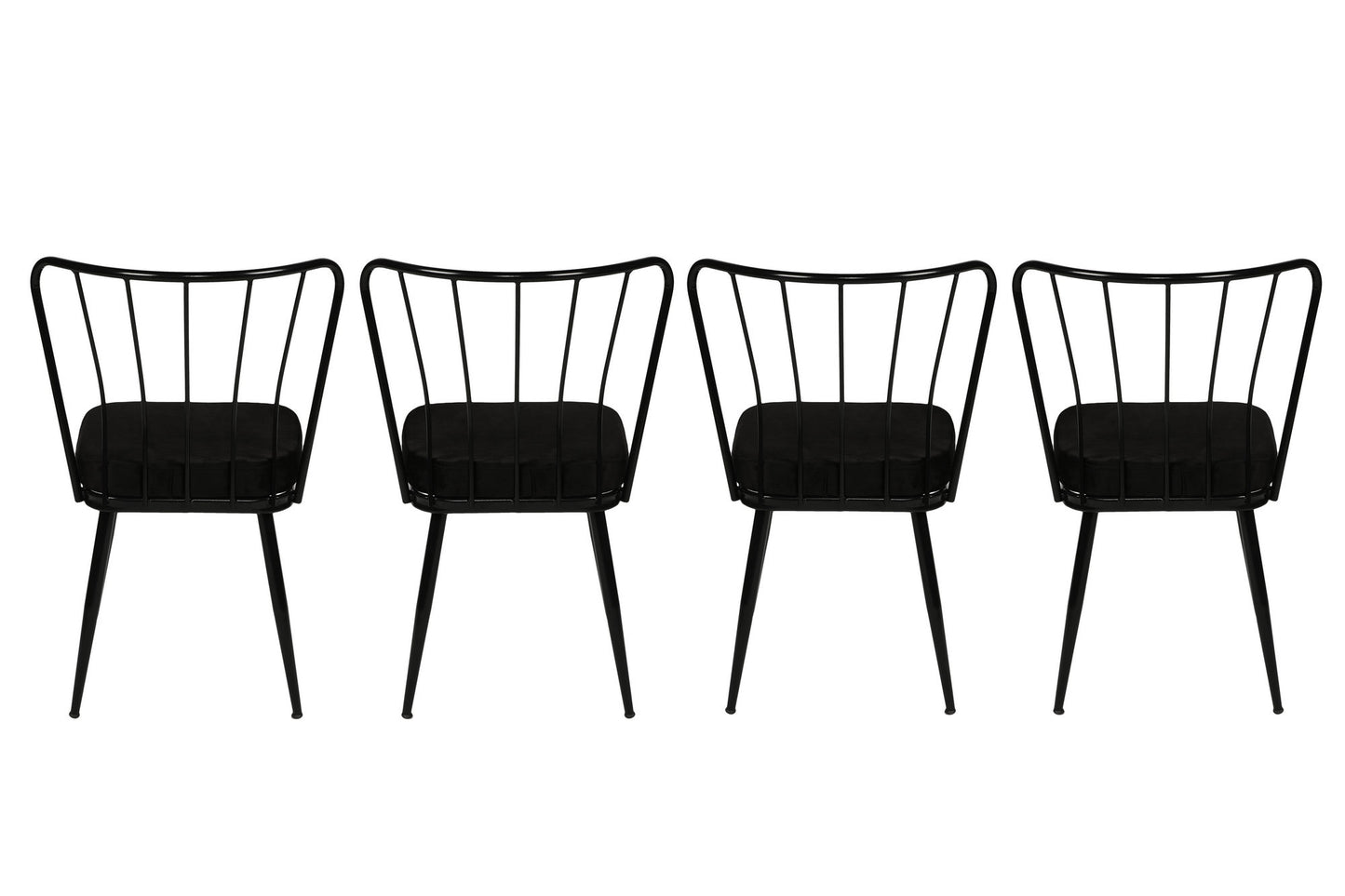 Set stolica (4 komada), Crno, Yıldız 181