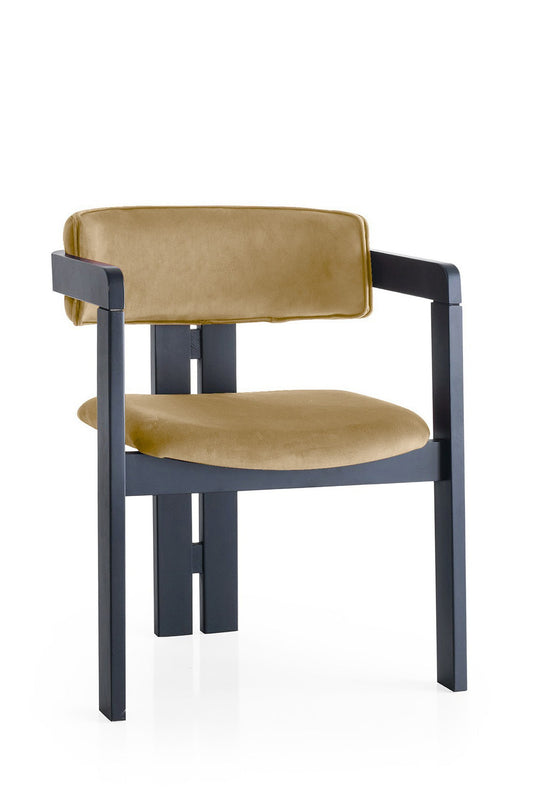 Stolica 396, crna, svijetlo taupe