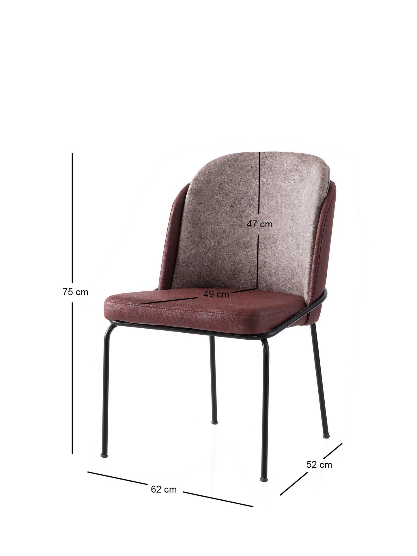 Set stolica (2 komada) 329, zlatna, crvena