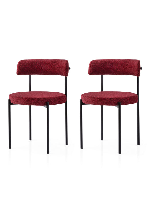 Set stolica (2 komada) 442, crna, crvena