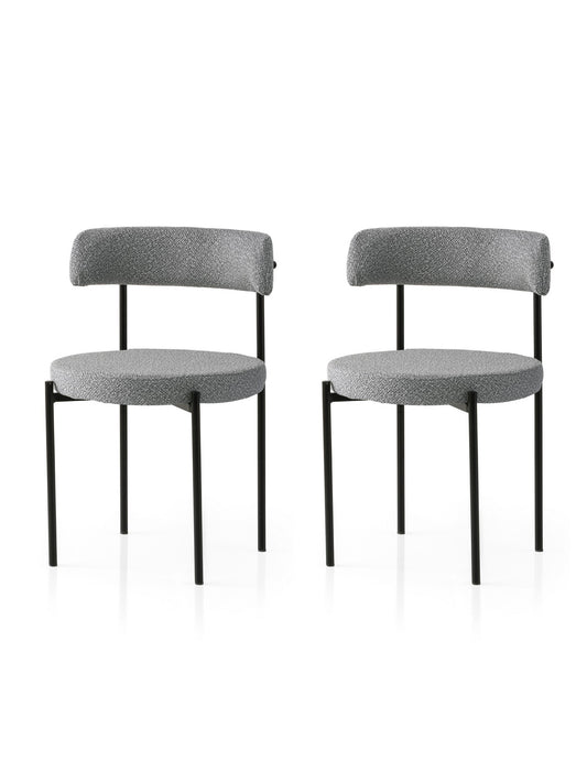 Set stolica (2 komada) 459, crna, tamno siva
