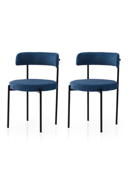 Set stolica (2 komada) 473, crna, tamnoplava