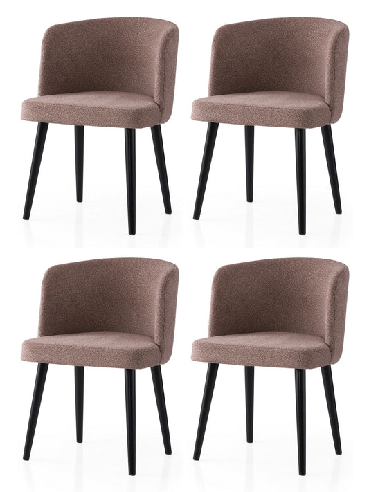 Set stolica (4 komada) 671, crna, mink