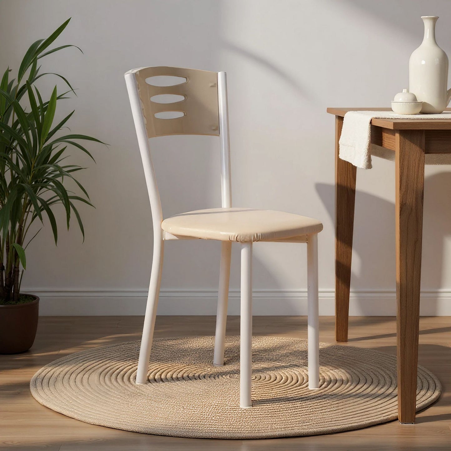 Set stolica (2 komada) 246, krem, bijela