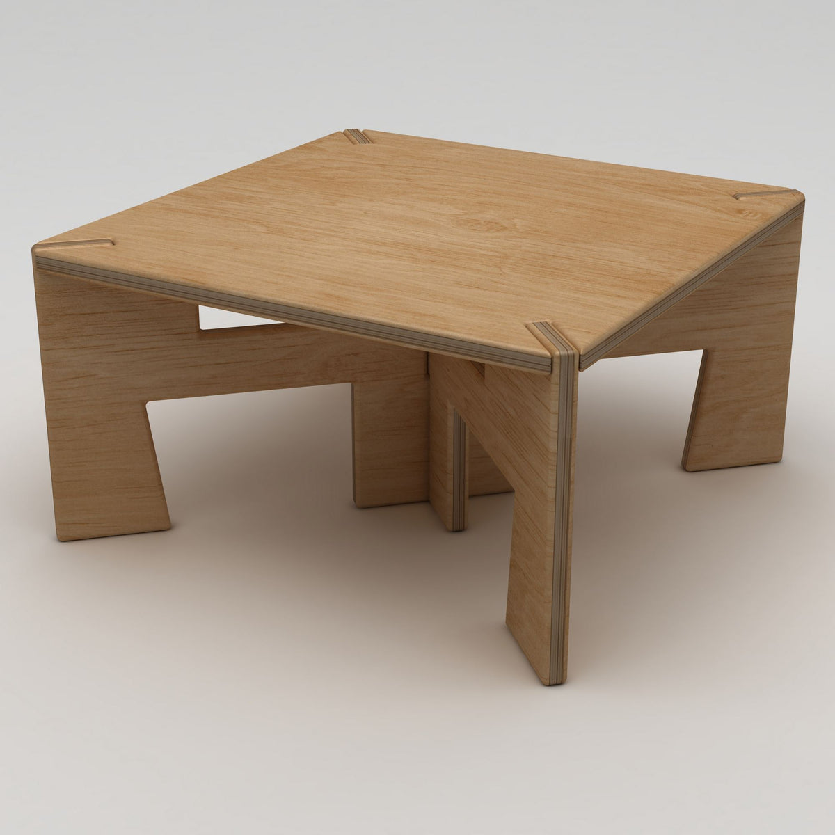 Klub stol 623, prirodno drvo