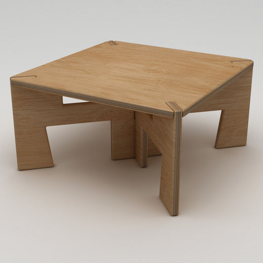 Klub stol 623, prirodno drvo