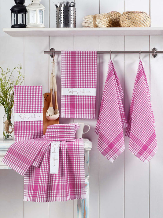Set ručnika za pranje (10 komada) 096, Roza