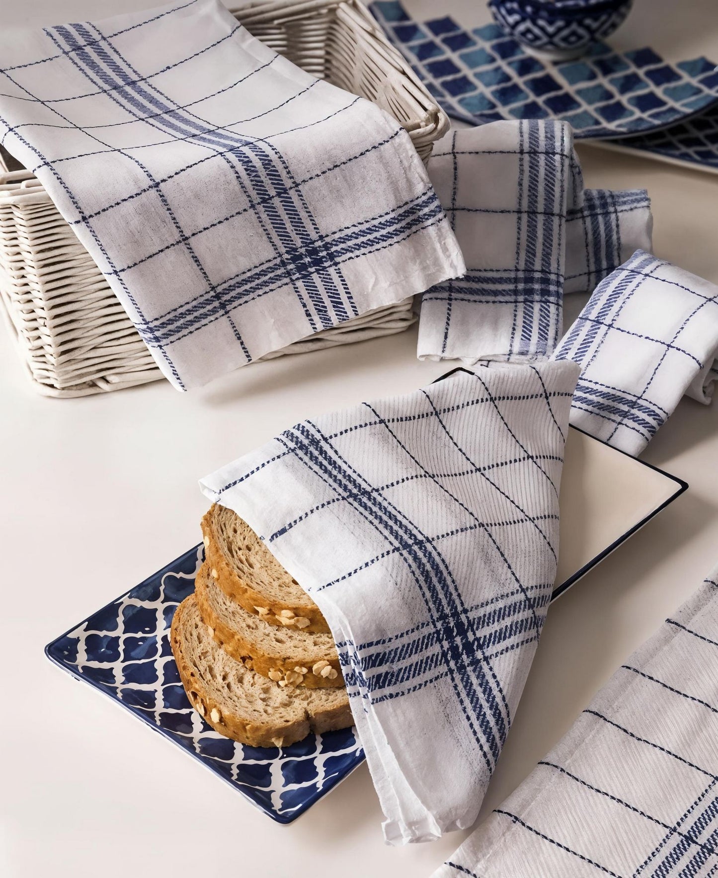 Set kuhinjskih ručnika (10 komada) 233, Plavi