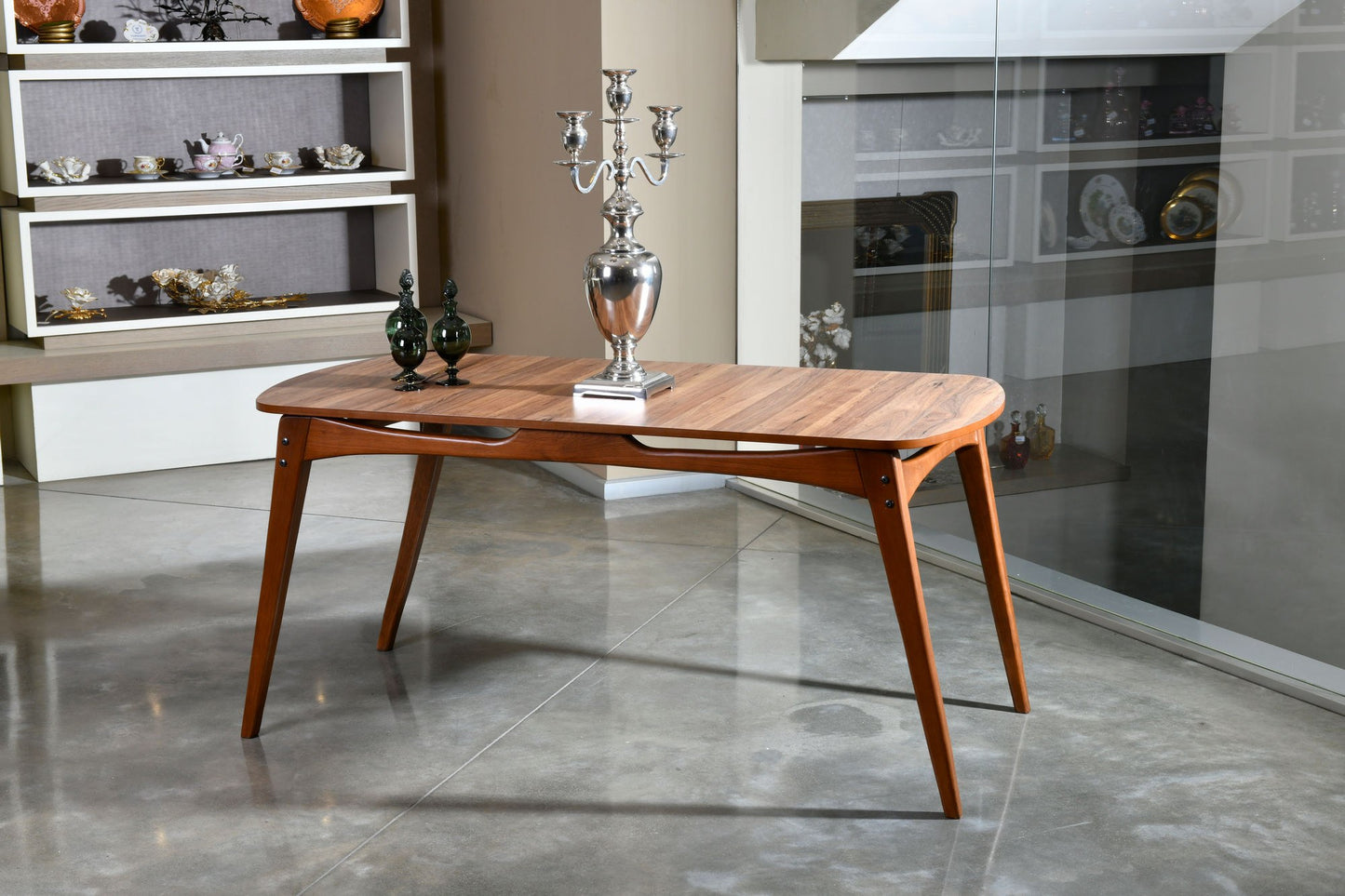 Set stolova i stolica (5 komada), Orah Krema, Touch Wooden - Cream