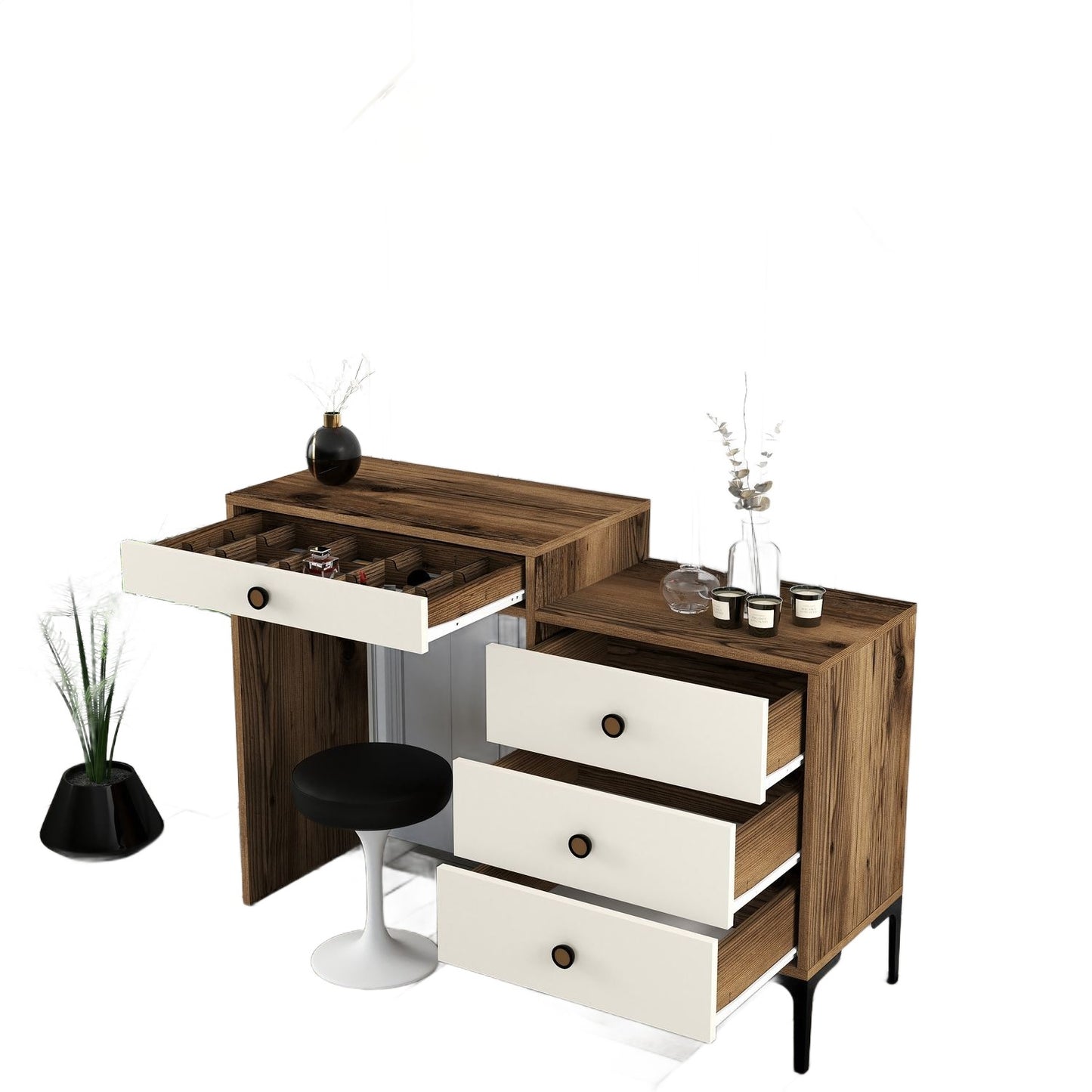Stol, Lizbon 554 - Walnut, Cream